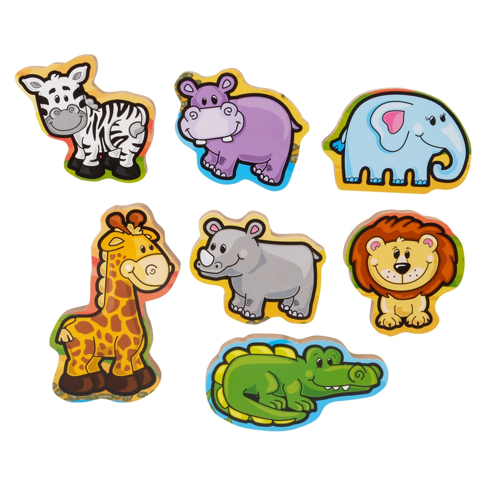 Safari Toon Puzzle 7 Pc Chunky Wooden Puzzle