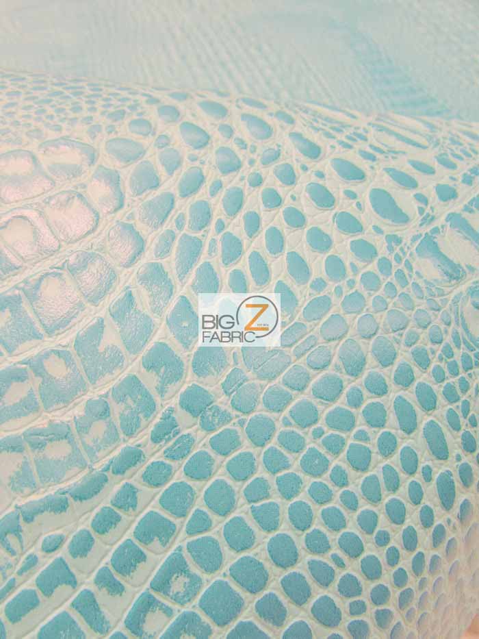 Crocodile Marine Vinyl Fabric by the Yard