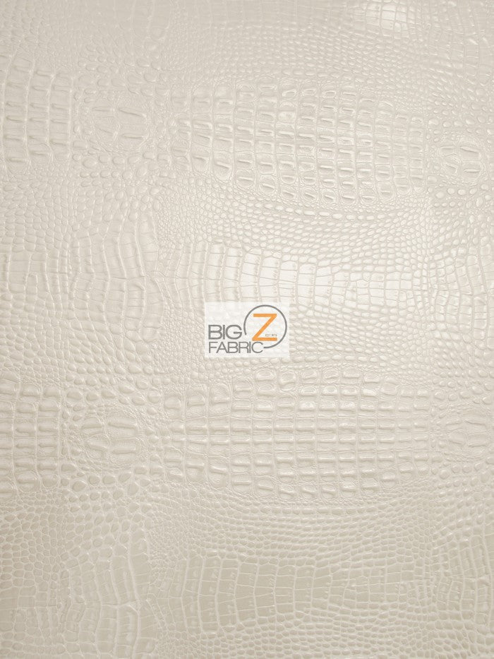 Cream Crocodile Marine Vinyl Fabric Sold By The Yard