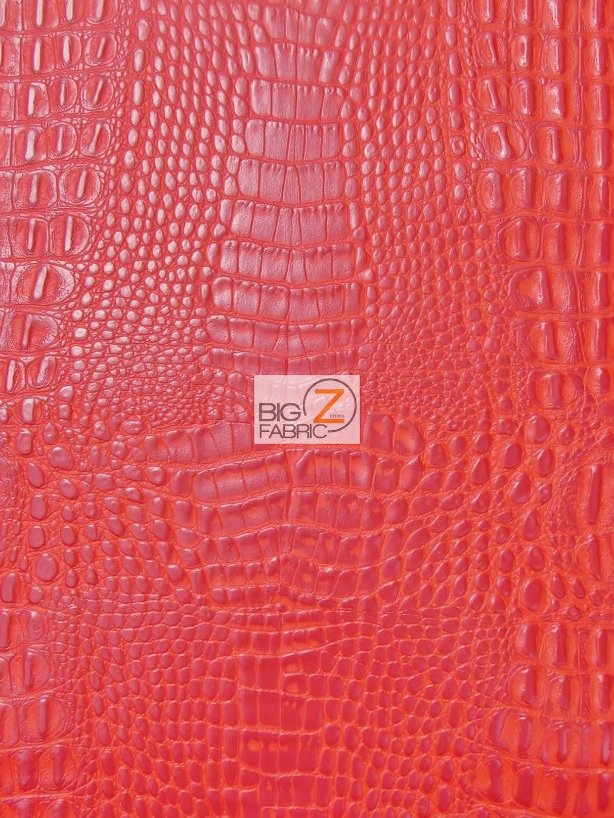 Fire Red Crocodile Marine Vinyl Fabric Sold By The Yard