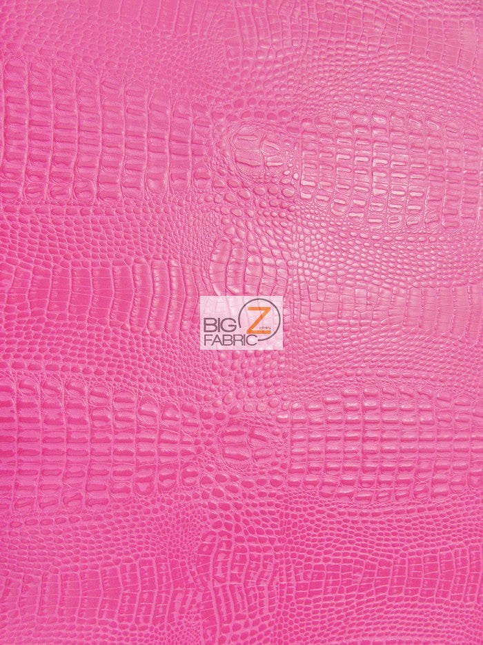 Kiss Fuchsia Crocodile Marine Vinyl Fabric by the Yard