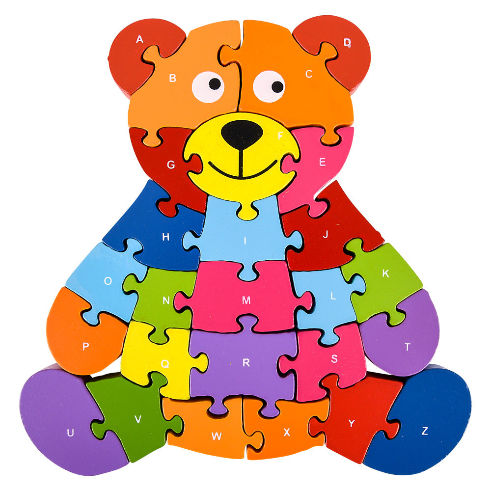 Wooden Bear Letter Puzzle (1 PC)