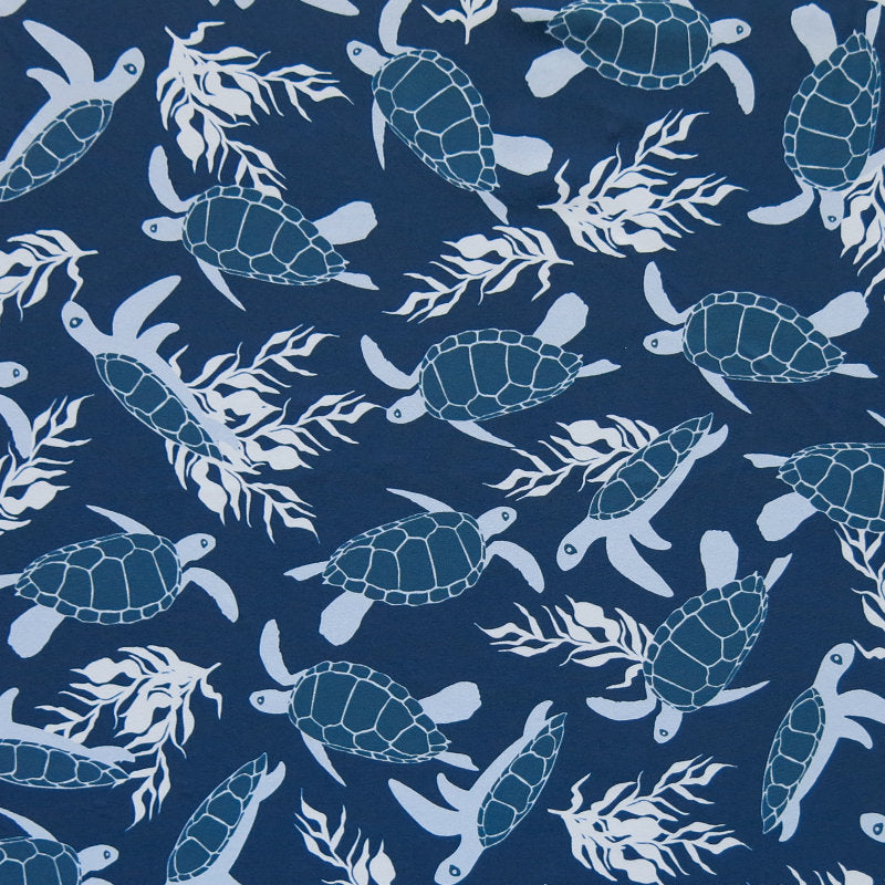 Swim Knit Nylon Spandex A Honu World Blue