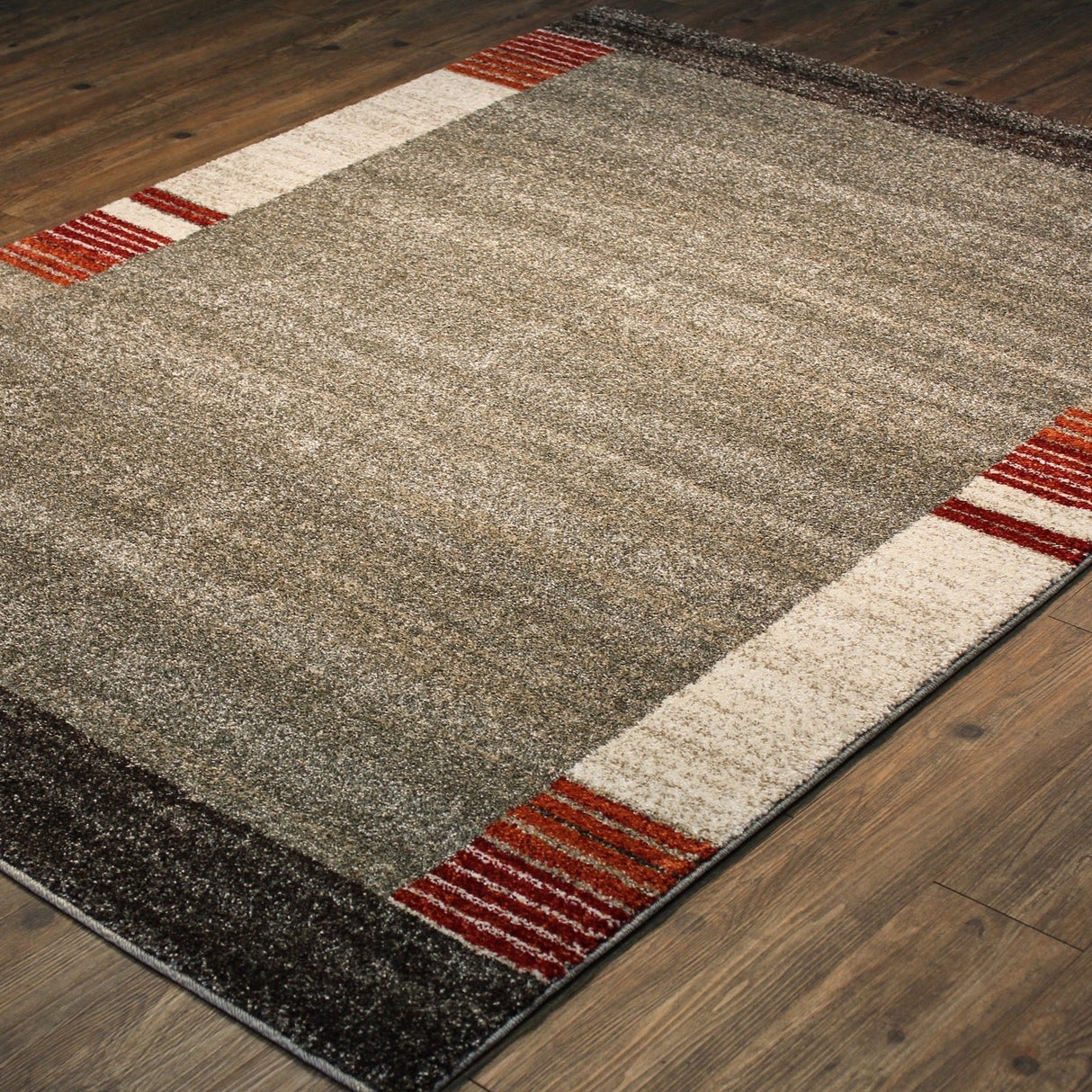 Luxuriously Durable Plush Faded Area Rug With Border Design Polypropylene Fabric - Faded Border Design, 2' X 3' And 5' X 7' (1 Unit)