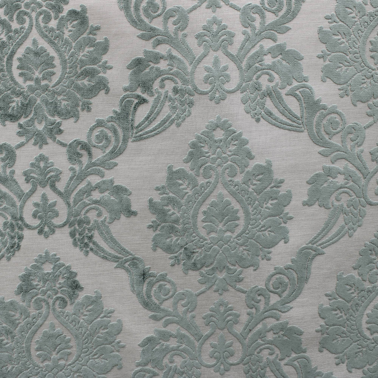 Alessandra Fabric Damask Cut Velvet Fabric - Black, Red, Silver, Coral, Canary, Cranberry, Apple, Jade, 55" Width (1 Yard)