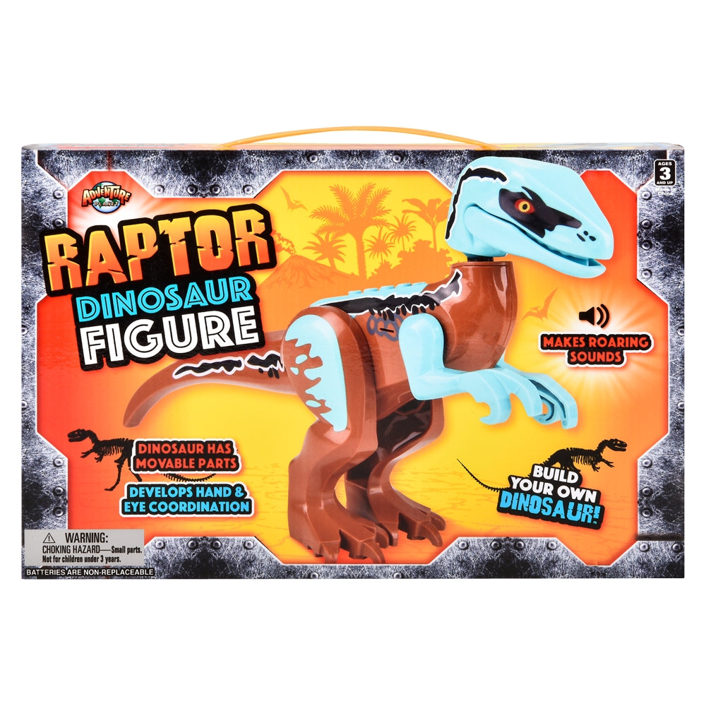 Velociraptor Roaring Dinosaur Block Figure