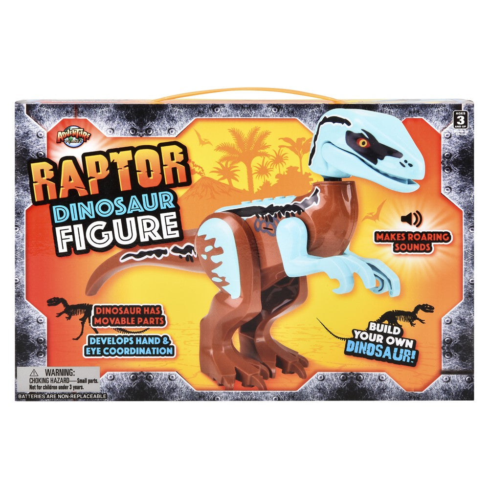 Velociraptor Roaring Dinosaur Block Figure
