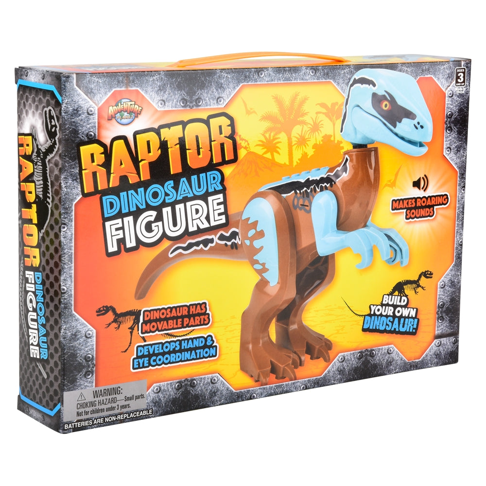 Velociraptor Roaring Dinosaur Block Figure