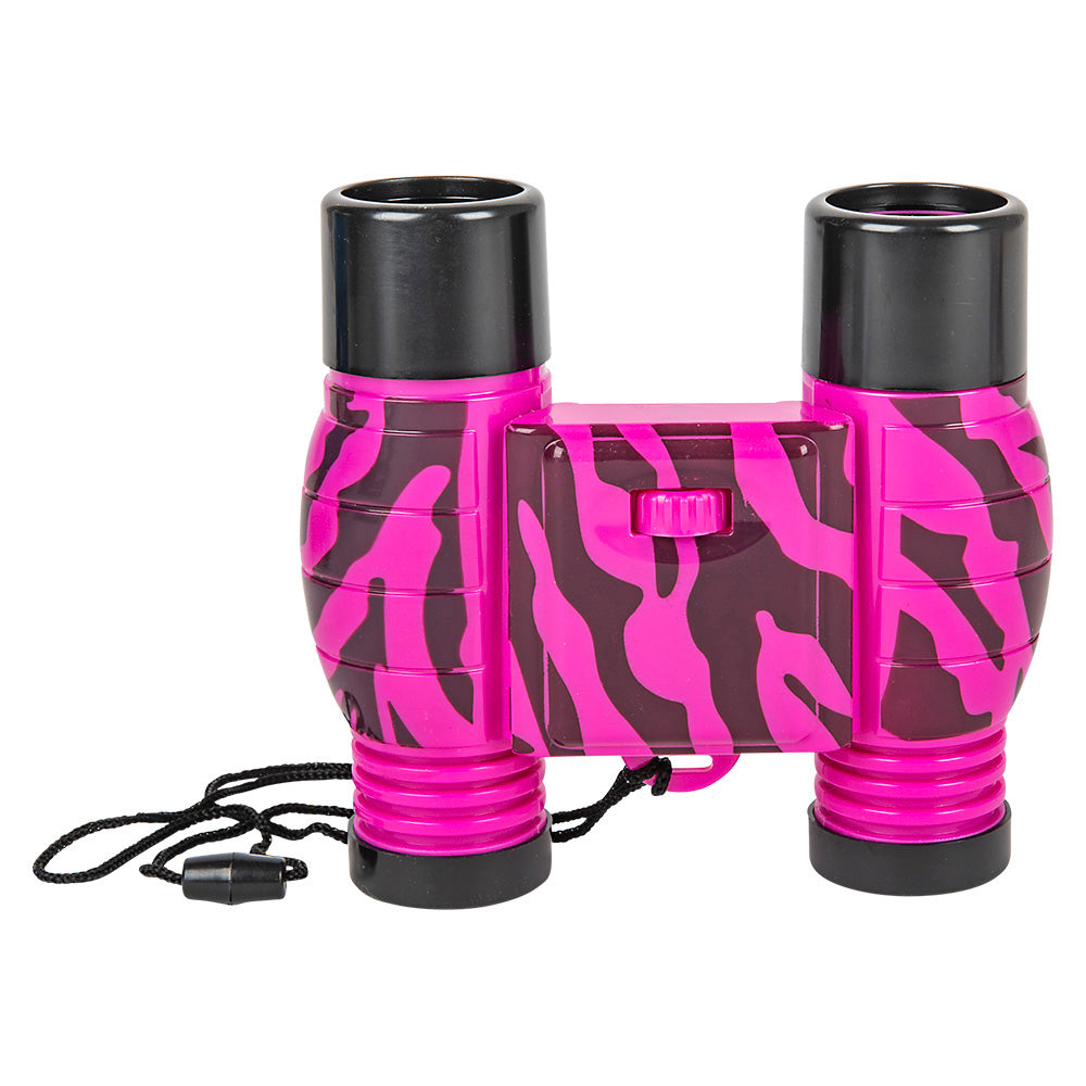 Binoculars Pink Zebra Print