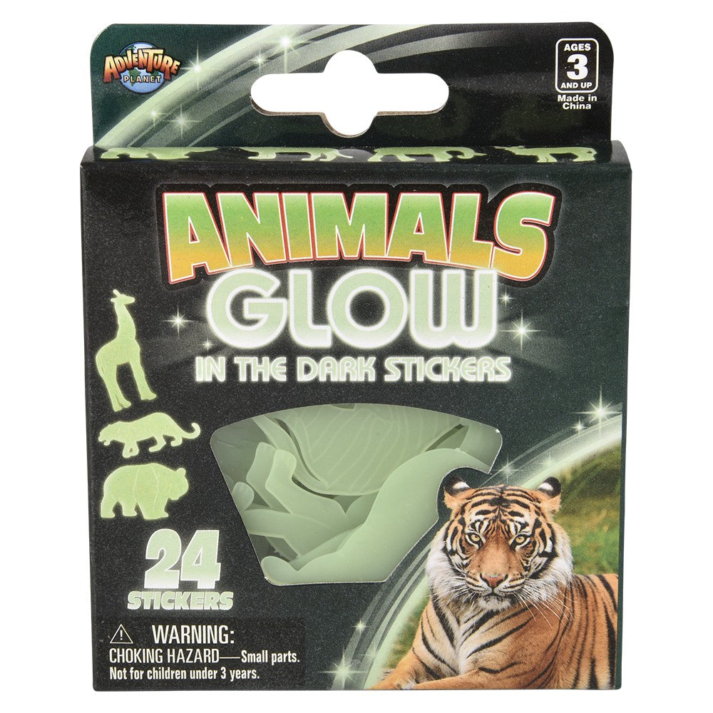 Glow In The Dark Animal Stickers (24 PC Display)