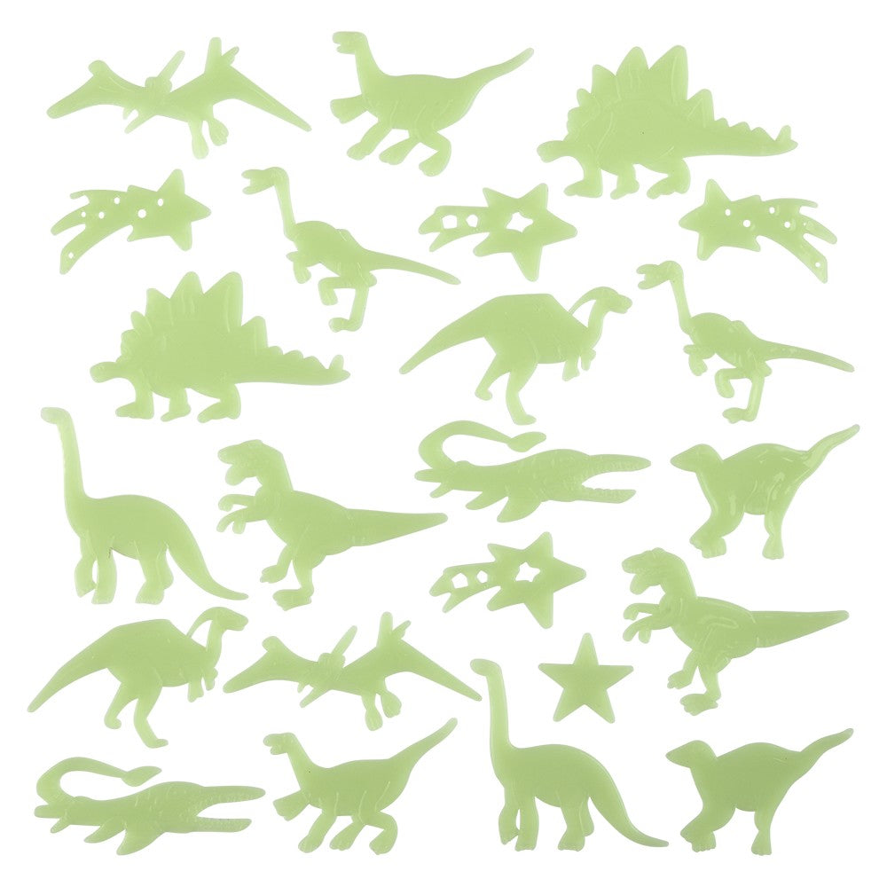 Glow In The Dark Dinosaur Stickers (24 Ct)