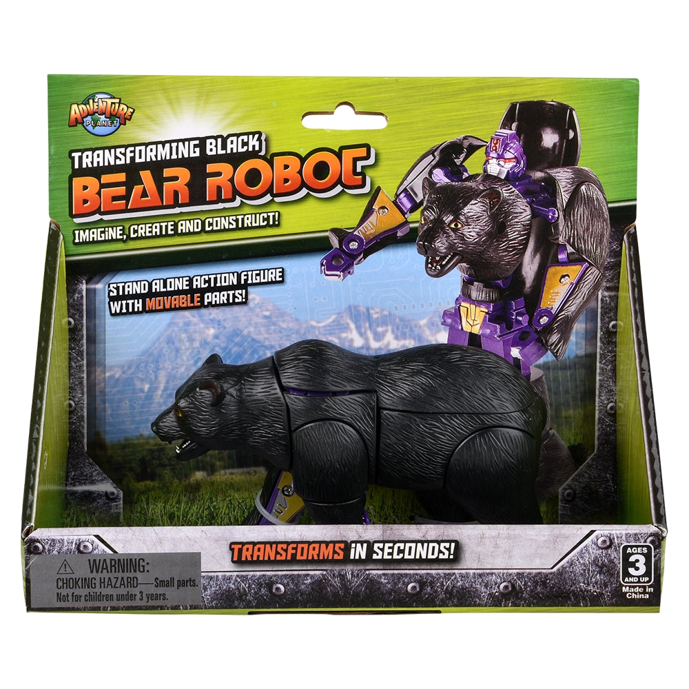 Robot Action Figure Black Bear 5"