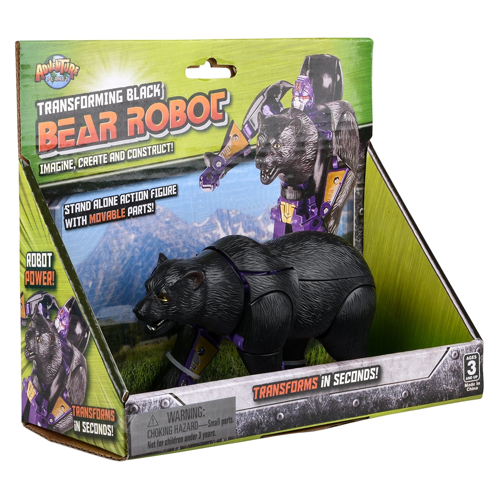Robot Action Figure Black Bear 5"