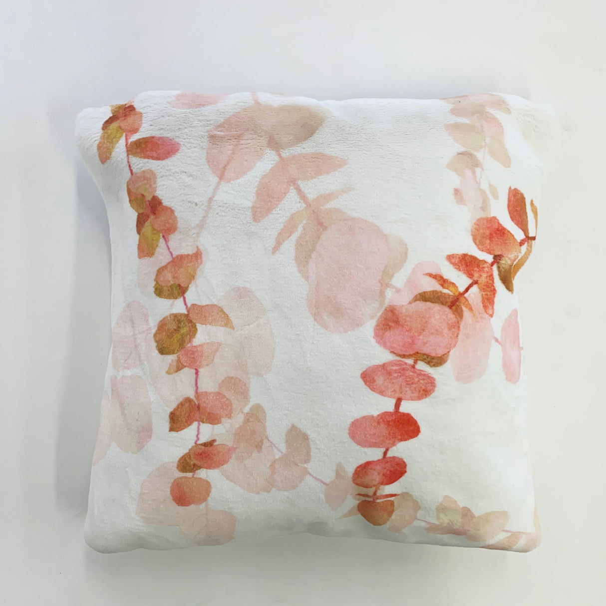 Soft Cozy Fuzzy Faux Fur Mosaic Floral Print Pillow - Faux Fur Fabric, Mosaic Floral Print, 20" X 20" (1 Pillow)