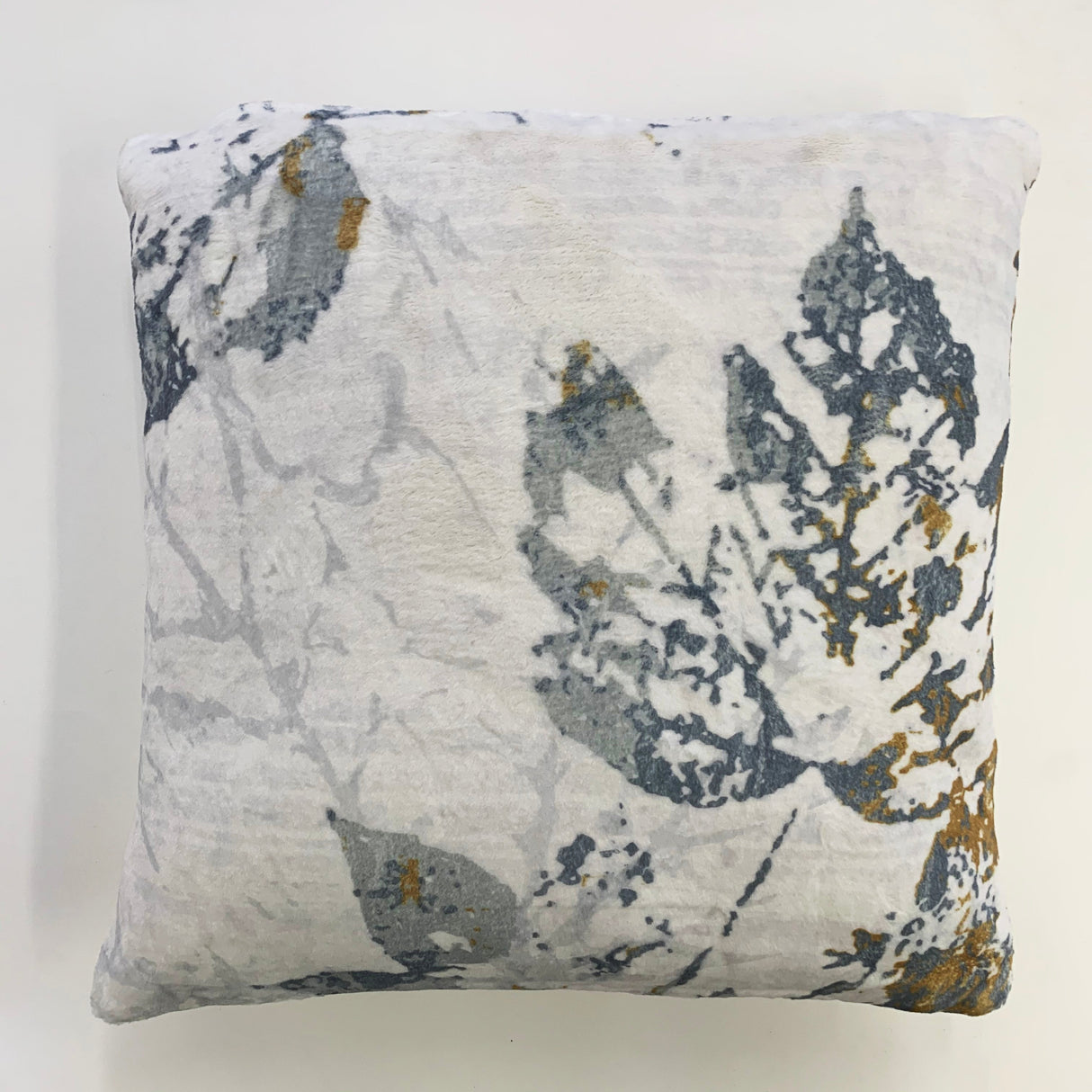 Soft Cozy Fuzzy Faux Fur Mosaic Floral Print Pillow - Faux Fur Fabric, Mosaic Floral Print, 20" X 20" (1 Pillow)