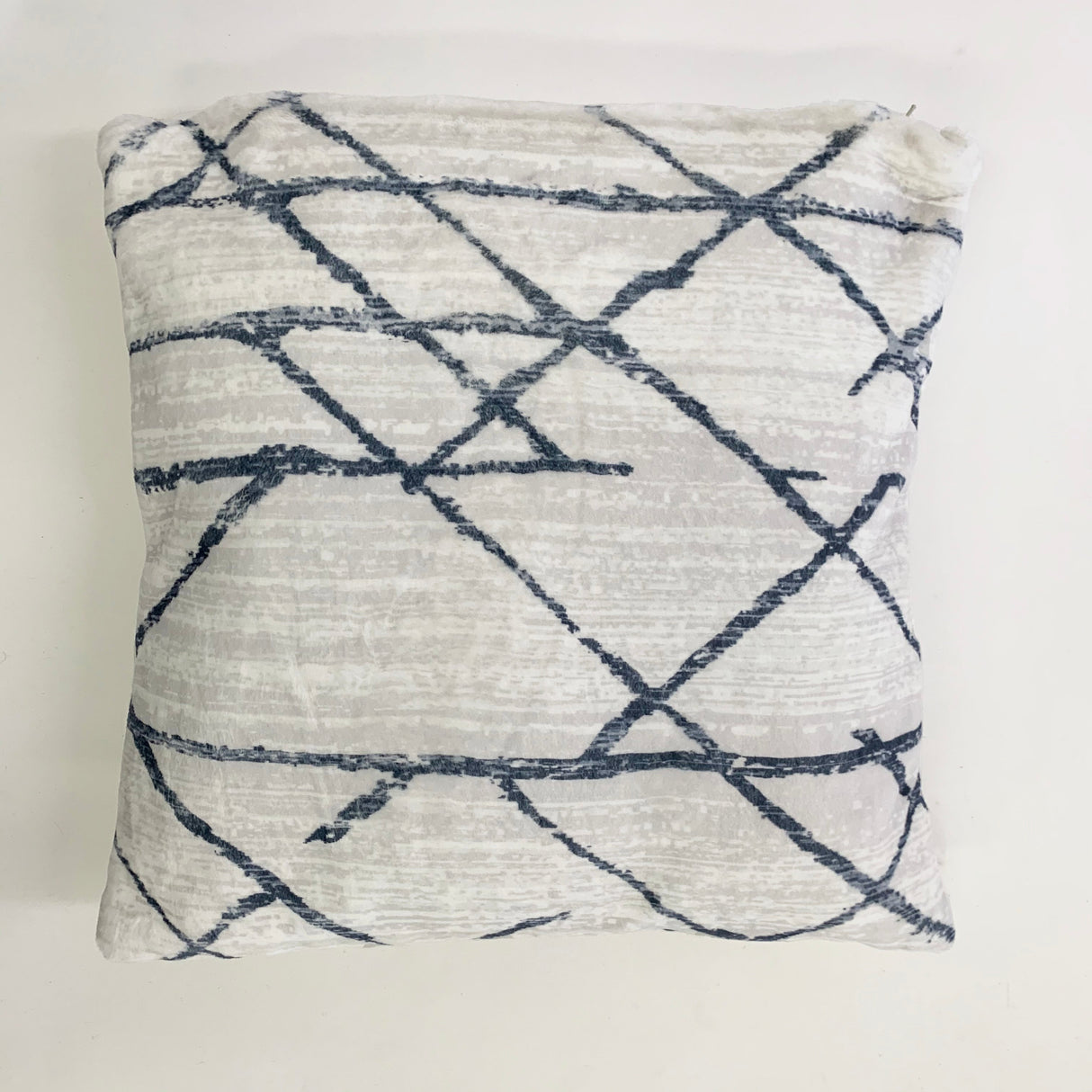 Soft Cozy Fuzzy Faux Fur Mosaic Floral Print Pillow - Faux Fur Fabric, Mosaic Floral Print, 20" X 20" (1 Pillow)