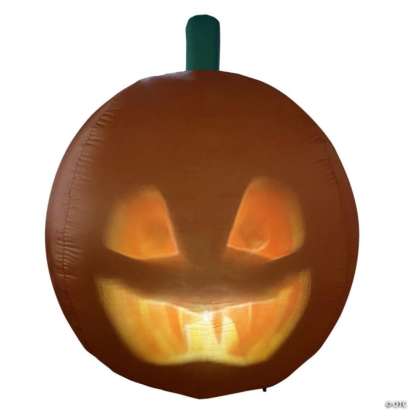ANIMAT3D Inflatable Jabberin' Jack Animated Light-Up Jack-O'-Lantern Outdoor Halloween Decoration