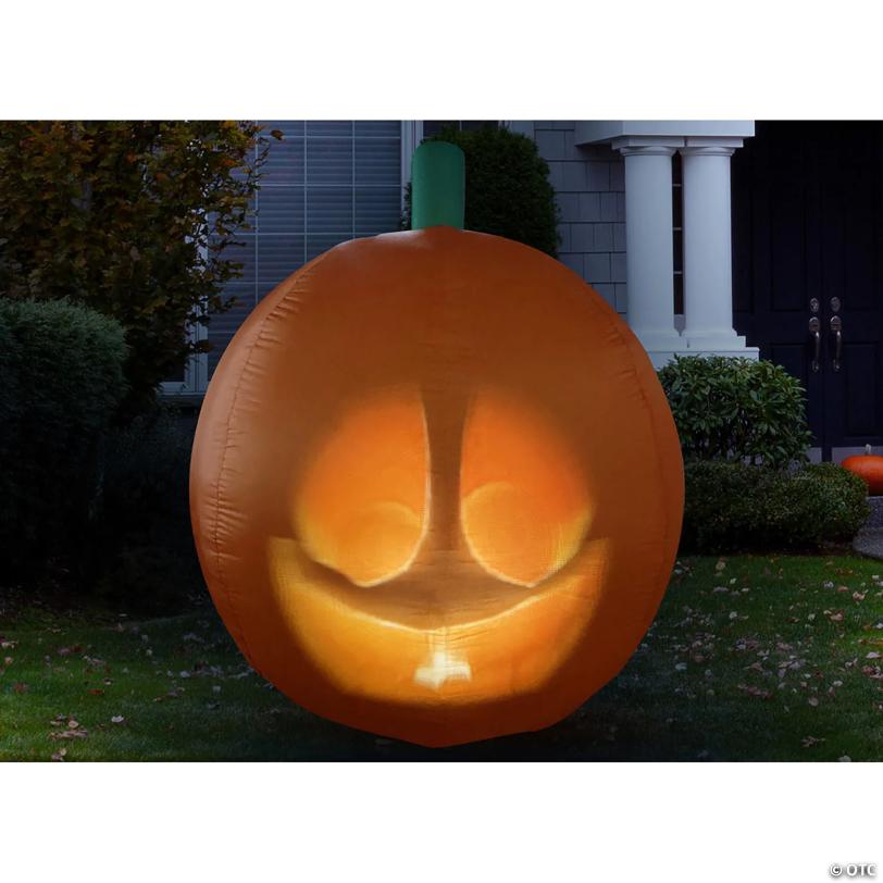 ANIMAT3D Inflatable Jabberin' Jack Animated Light-Up Jack-O'-Lantern Outdoor Halloween Decoration