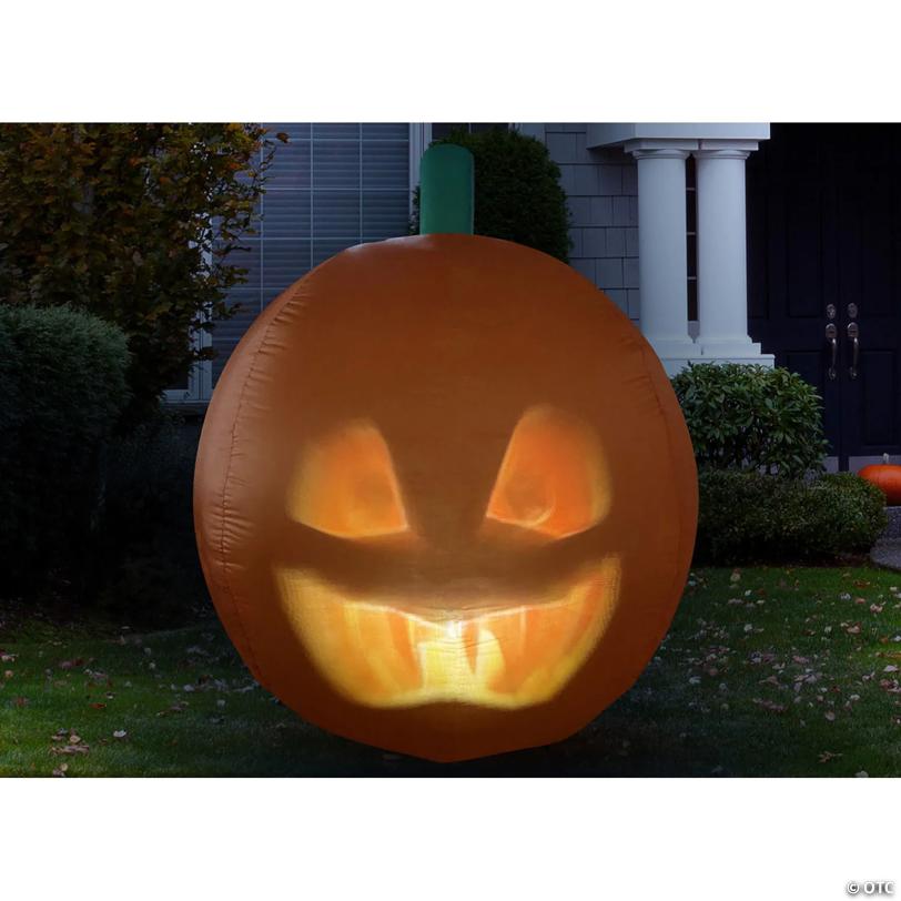 ANIMAT3D Inflatable Jabberin' Jack Animated Light-Up Jack-O'-Lantern Outdoor Halloween Decoration