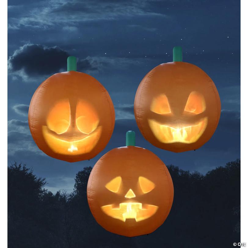 ANIMAT3D Inflatable Jabberin' Jack Animated Light-Up Jack-O'-Lantern Outdoor Halloween Decoration
