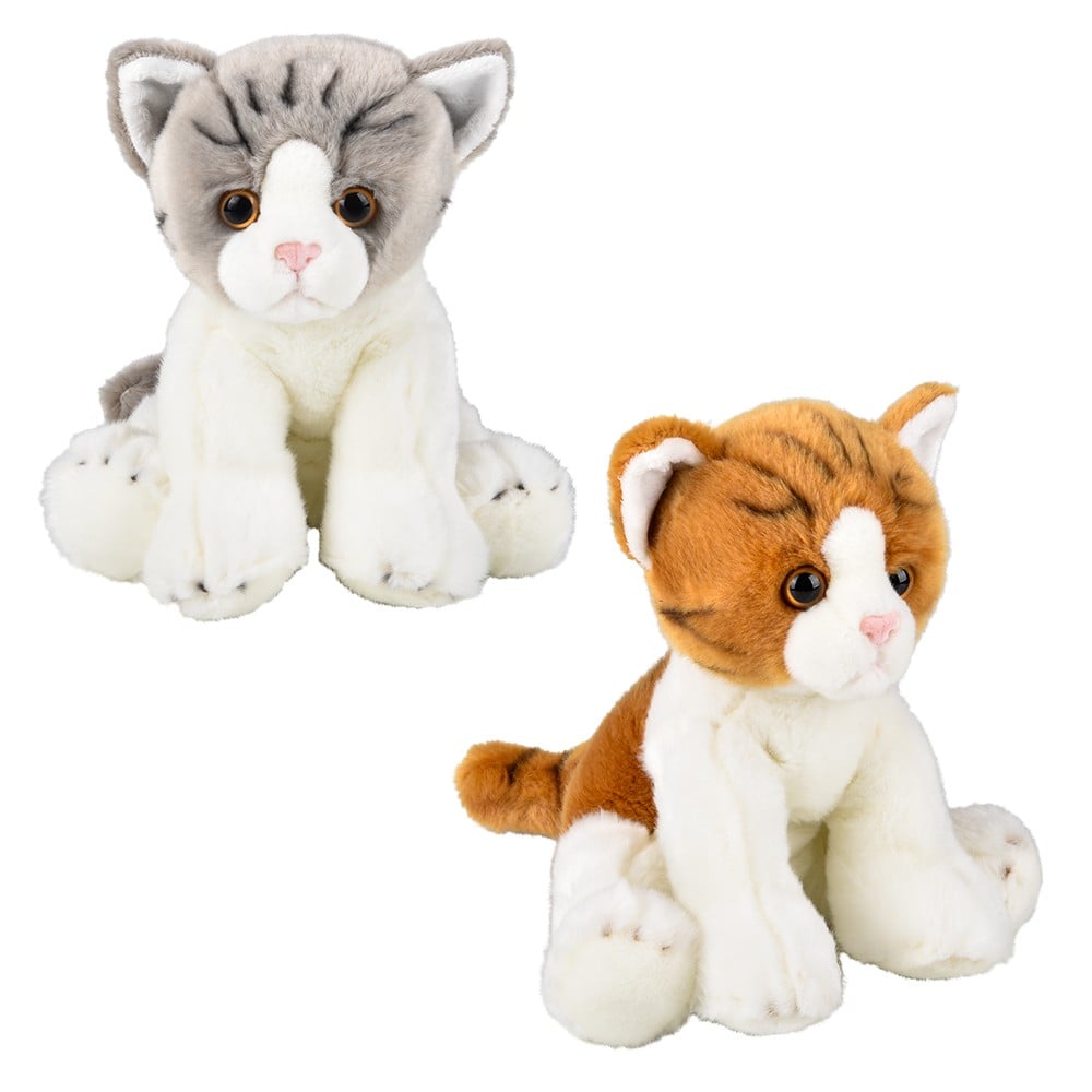 Striped Plush Cat (1 PC)