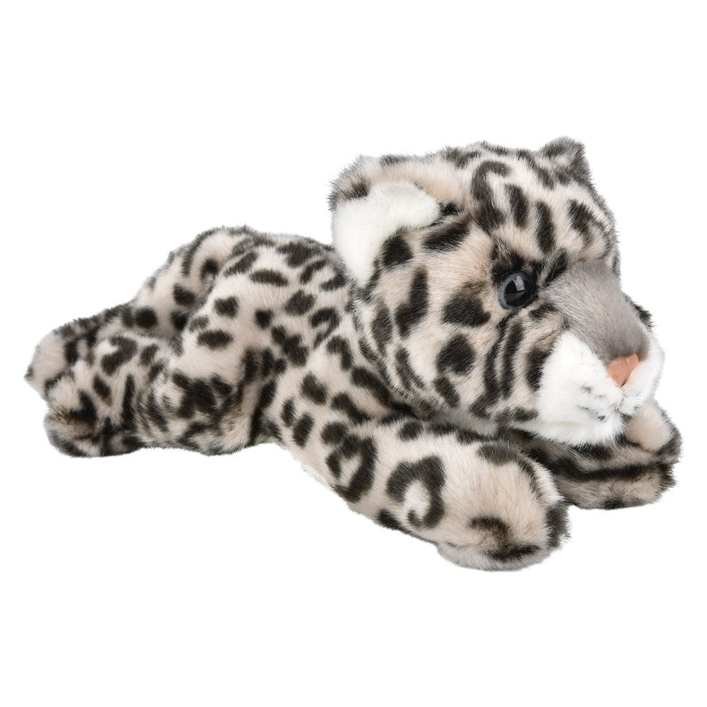 Snow Leopard Plush 9.5" Heirloom Laying