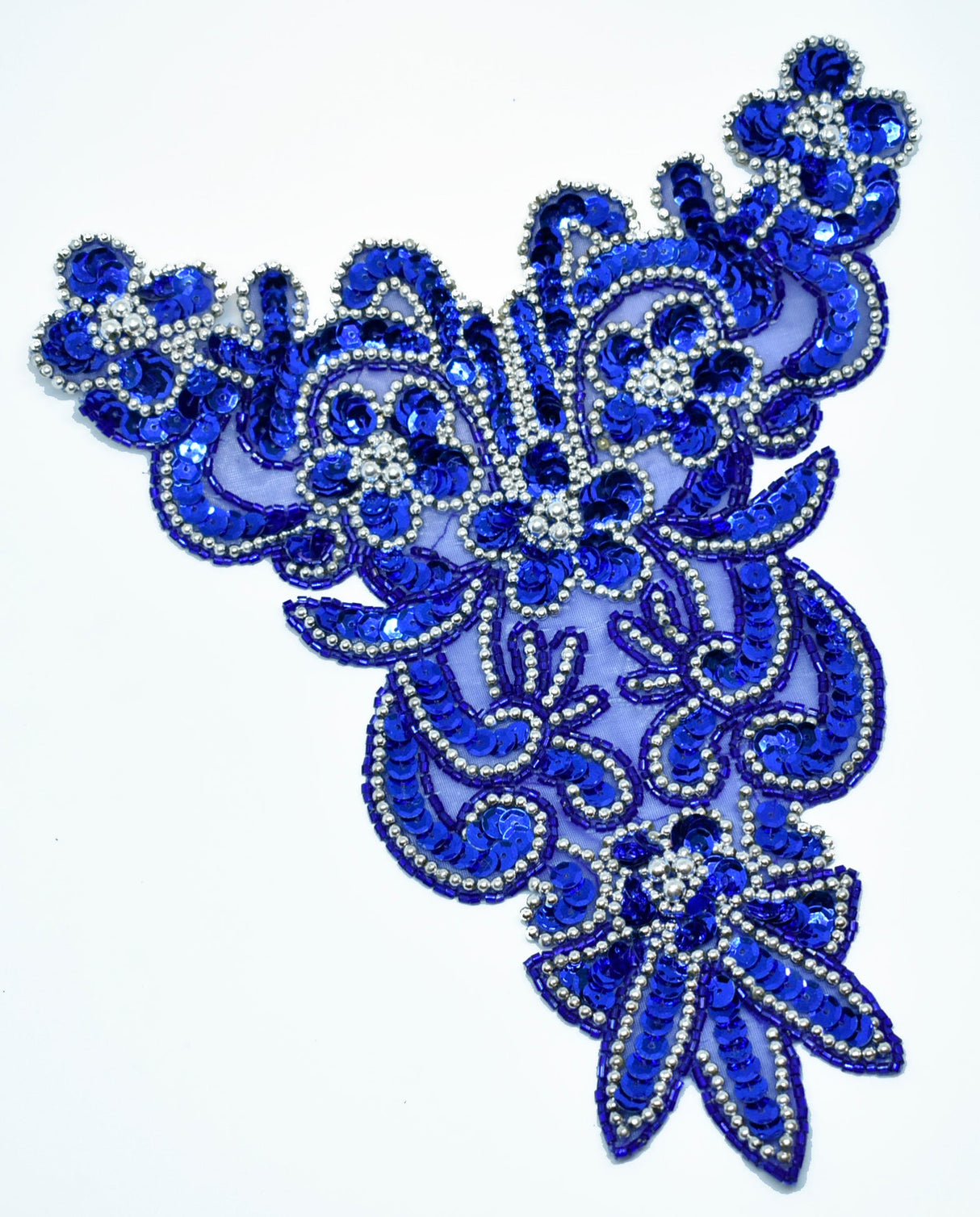 Beaded Applique Floral Sequins 7.5 x 9.5