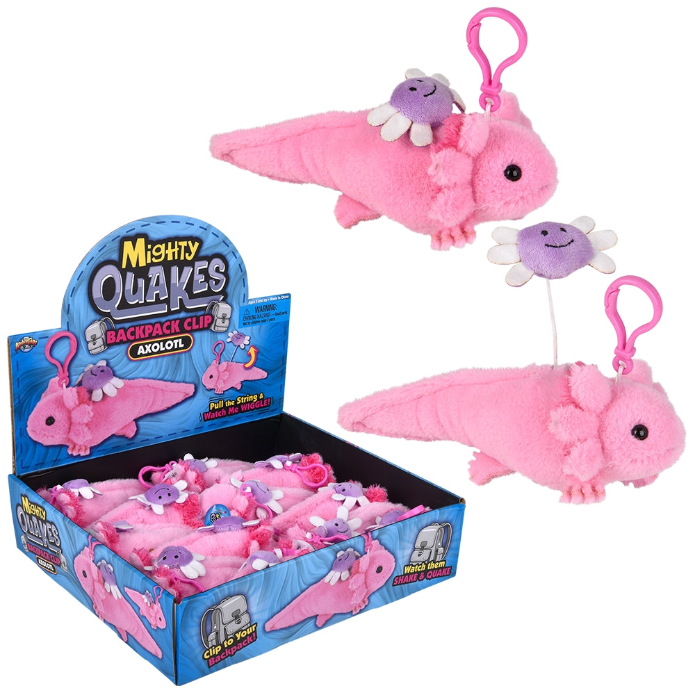 Axolotl Backpack Clip Plush (12 PC)