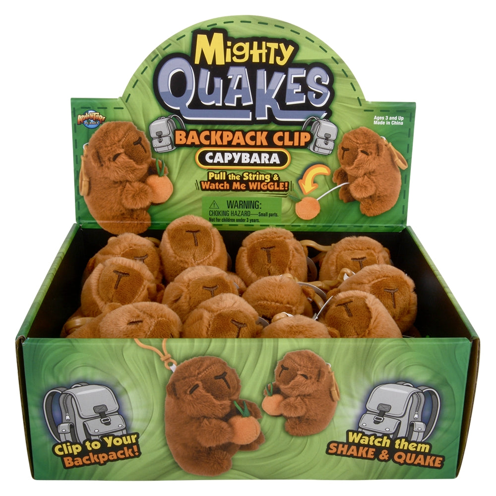 Capybara Backpack Clip Plush (12 PC Display)