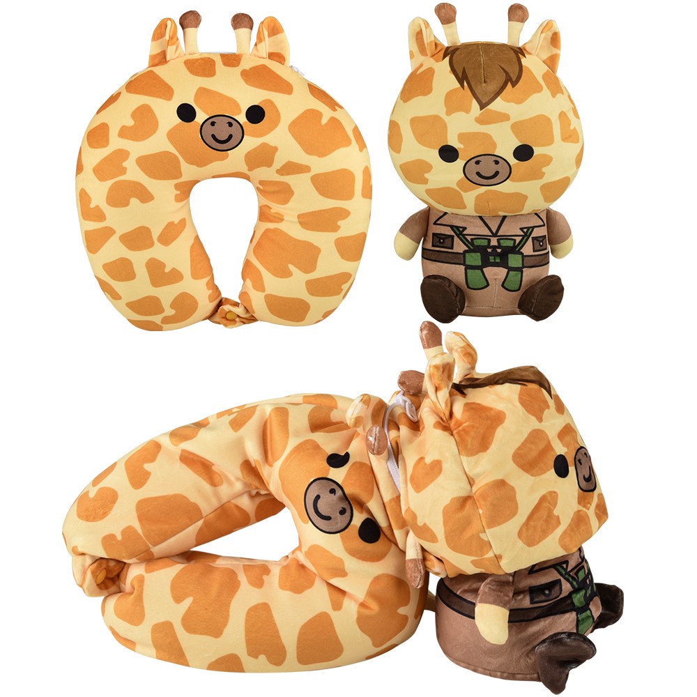 Giraffe Reverse Neck Pillow Plush