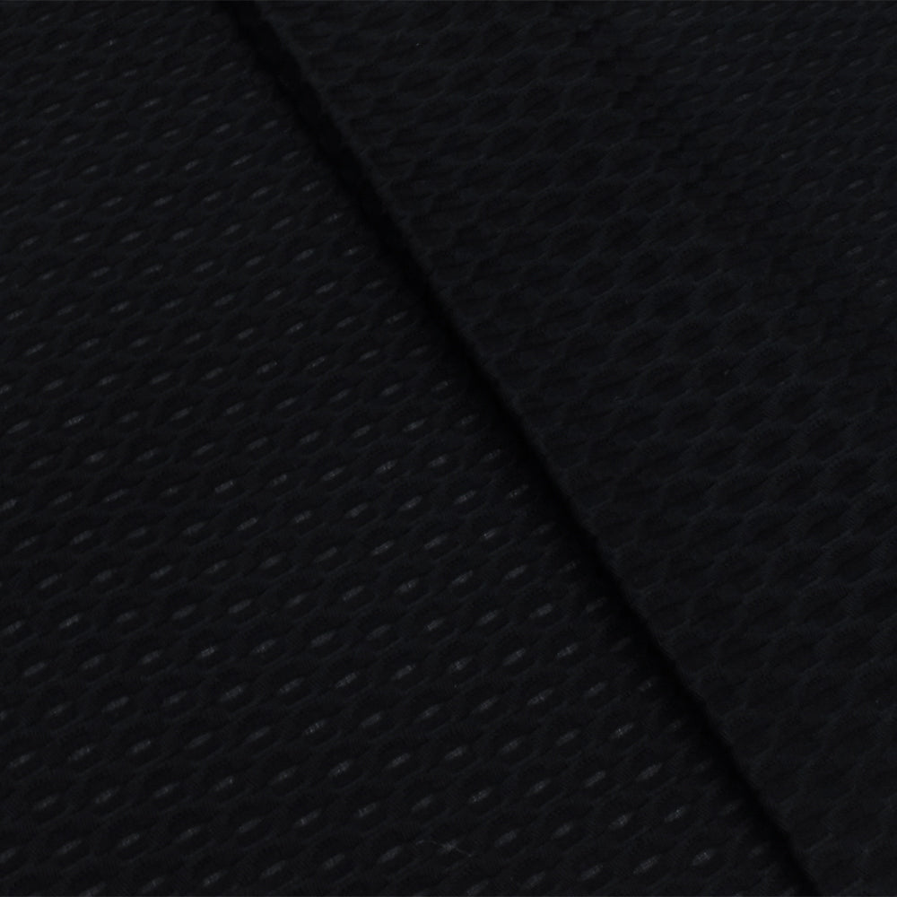 1 Yard Pure Black 3D Mesh Stretch Nylon Knit Fabric for Activewear Swimwear Dancewear Apparel 55 Inches Width