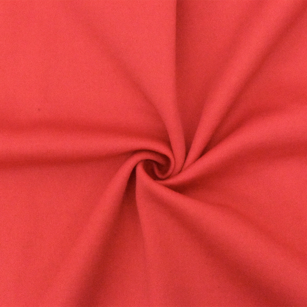 1 Yard Watermelon Red Solid Stretch Double Knit Fabric 64 Inches Wide