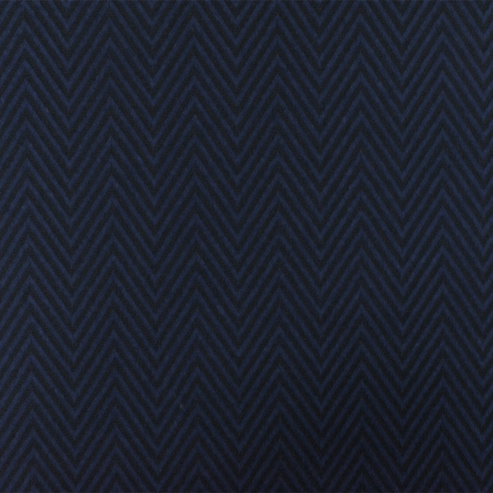 1 Yard Night Blue Black Chevron Jacquard Double Knit Fabric for Apparel and Jackets 57 Inches Width