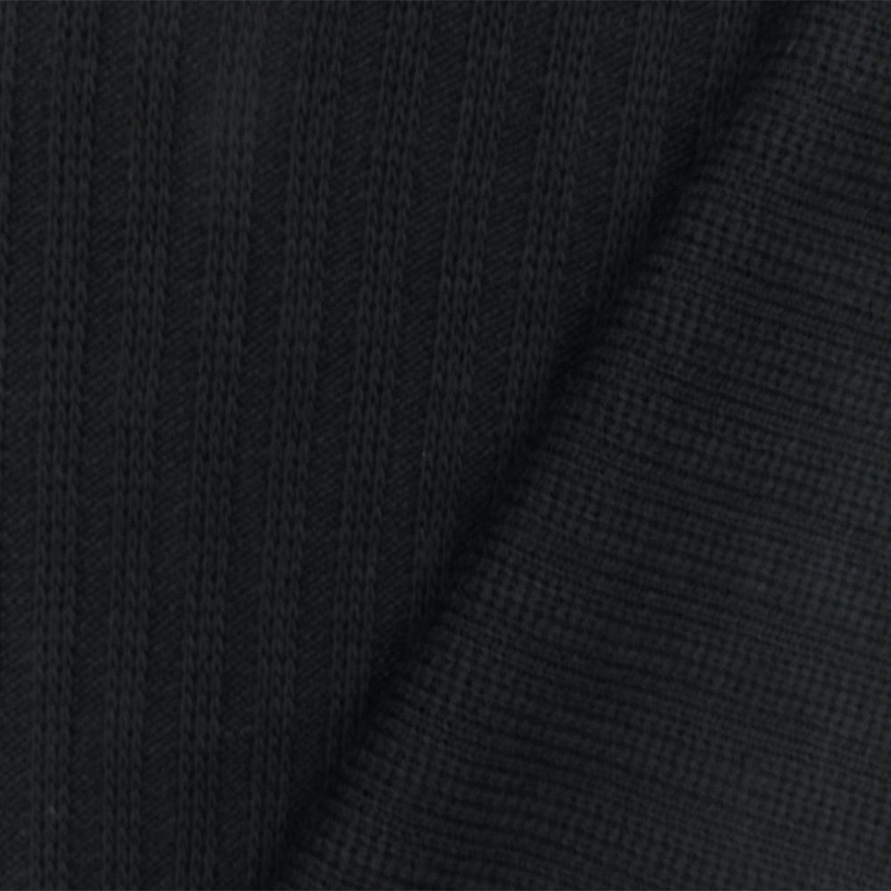 1 Yard Simple Black Poly Acrylic Stripe Sweater Knit Fabric Apparel 78 Inches Width