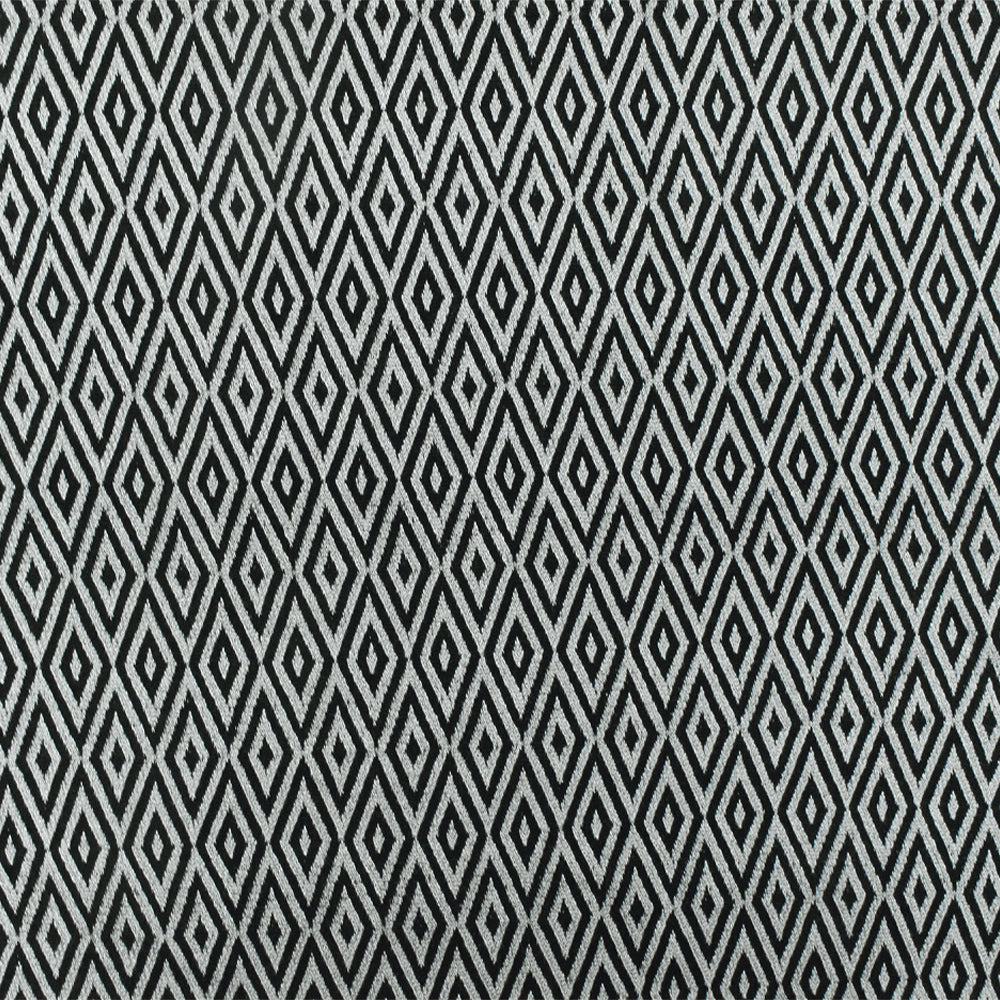 1 Yard Faded Gray Black Diamond Jacquard Stretch Rayon Knit Fabric 50 Inches
