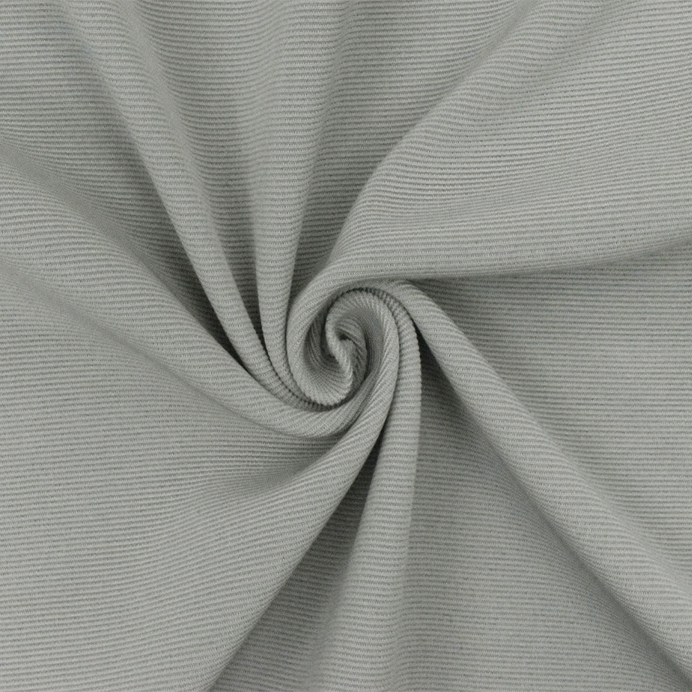 1 Yard Glacier Gray Rib Like Stretch Double Knit Fabric 55 Inches