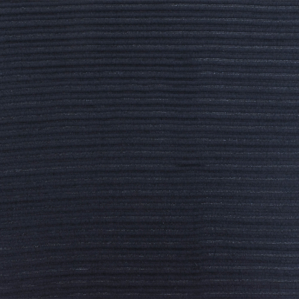 1 Yard Black Blue 3D Stripe Stretch Semi Sheer Knit Fabric 48 Inches