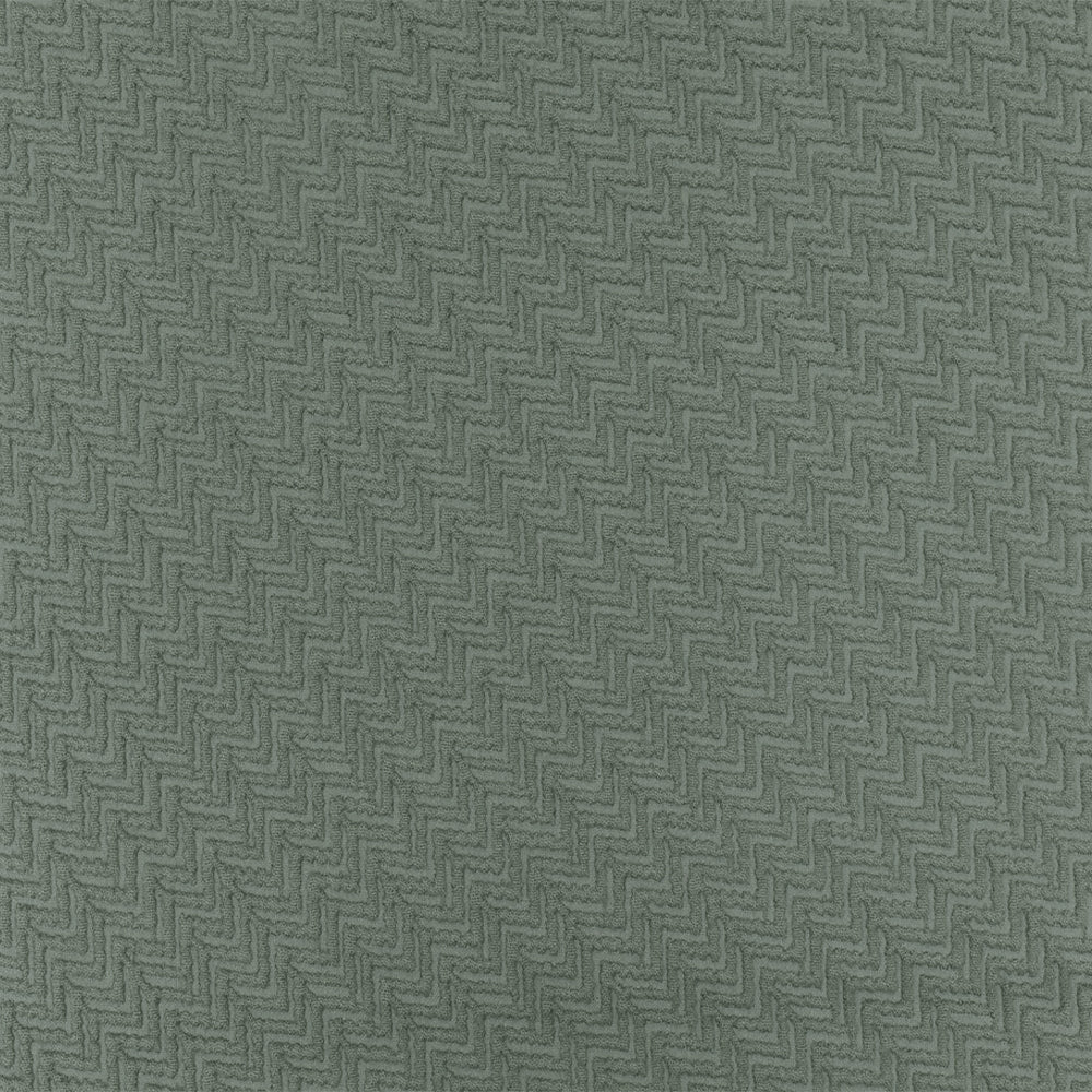 1 Yard Hunting Gray 3D Abstract Chevron Cloque Stretch Double Knit Fabric 51 Inches