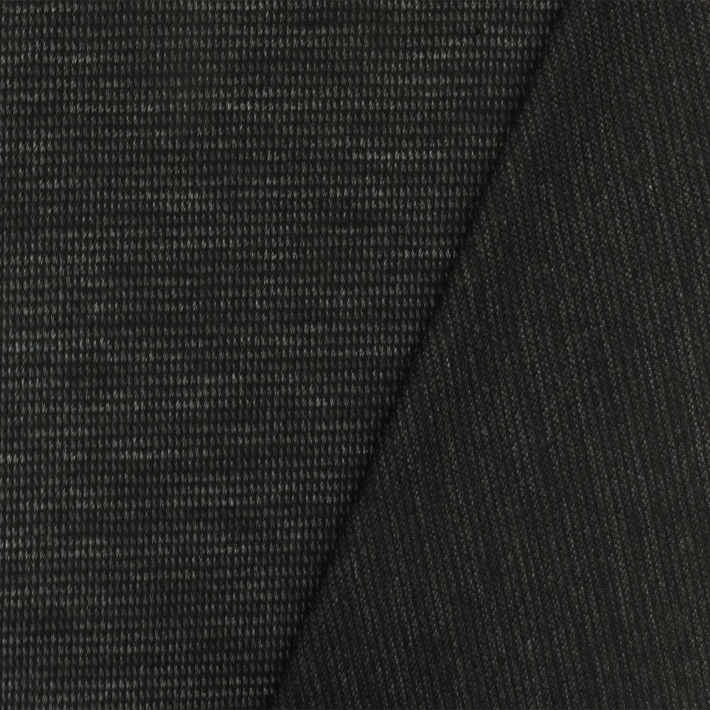 1 Yard Void Black Gray Wool Blend Textured Double Knit Fabric for Coats Suits & Dresses 69 Inches Wide