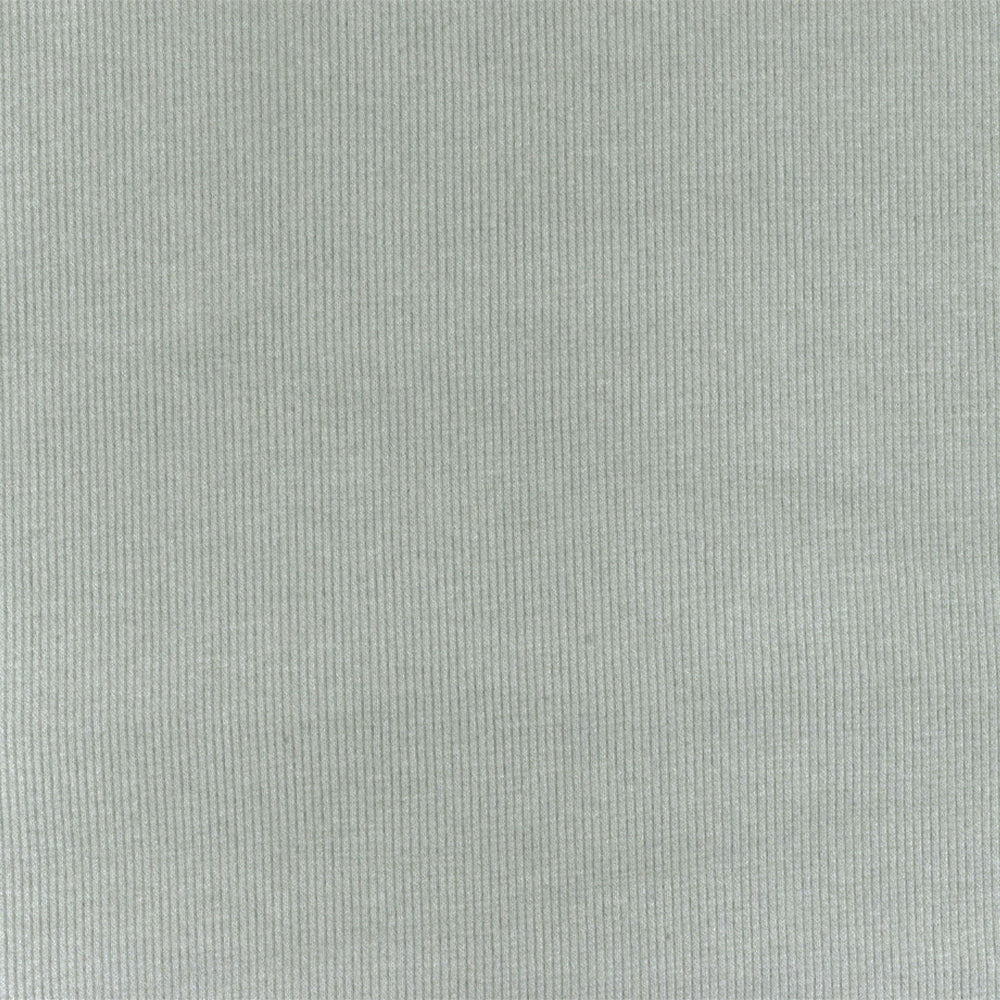 1 Yard Cloud Gray Solid Stretch Cotton 2X2 Rib Knit Fabric for Activewear Jackets Dresses 54 Inches Width