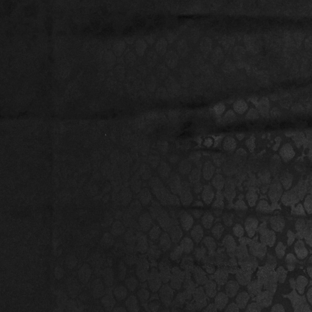 1 Yard Pearl Black Reptile Print Stretch Tricot Swimwear Fabric 57 Inches Wide