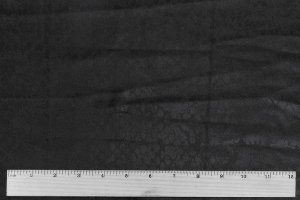 1 Yard Pearl Black Reptile Print Stretch Tricot Swimwear Fabric 57 Inches Wide