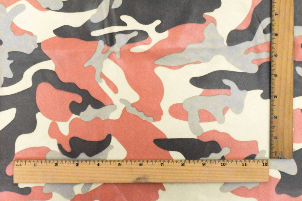 1 Yard Yellow Multi Camouflage Print Stretch Tricot Swimwear Fabric For Swimwear And Activewear 57 Inches Width