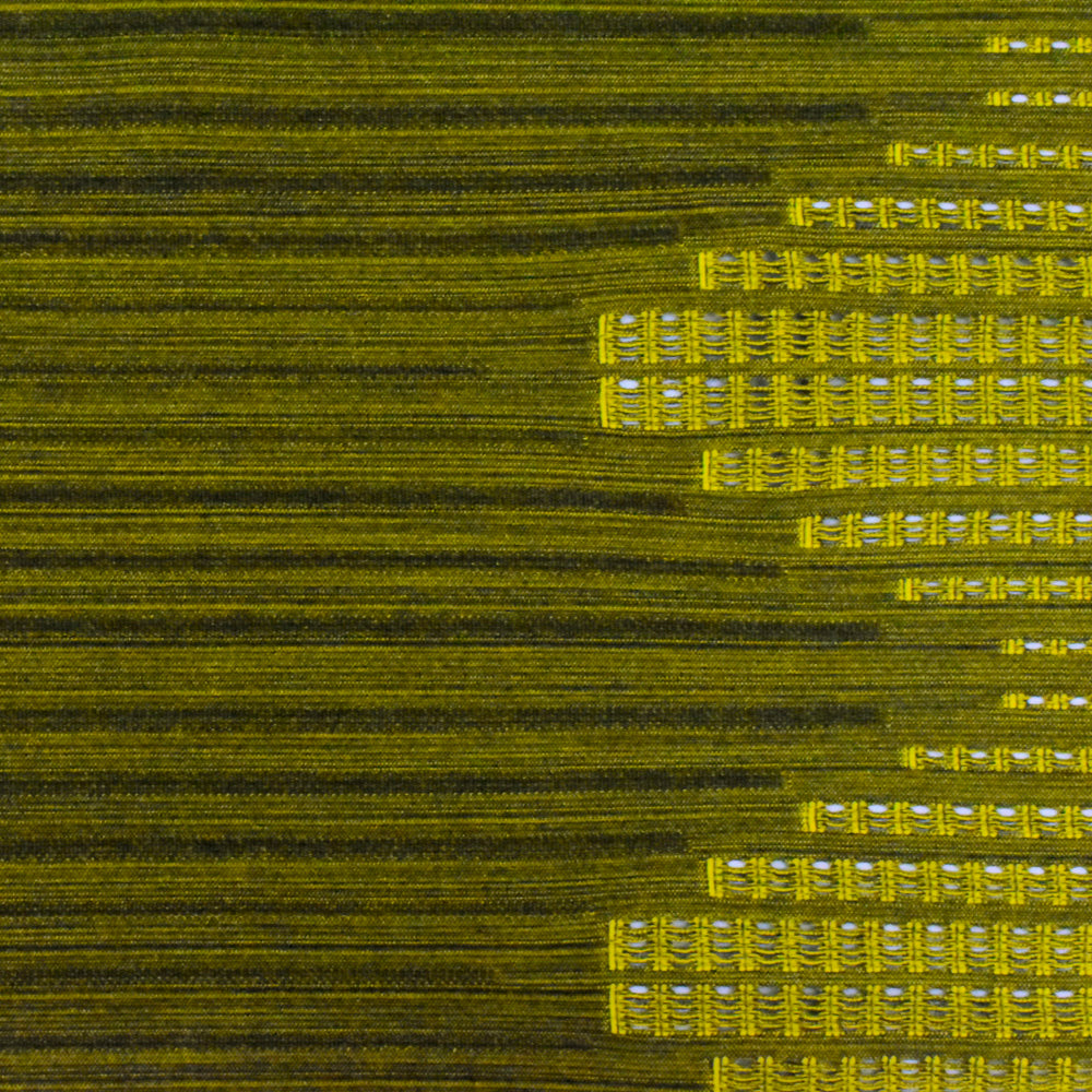 1 Yard Yellow Black Border Jacquard Stretch Knit Yoga Fabric Four Way 53 Inch Width