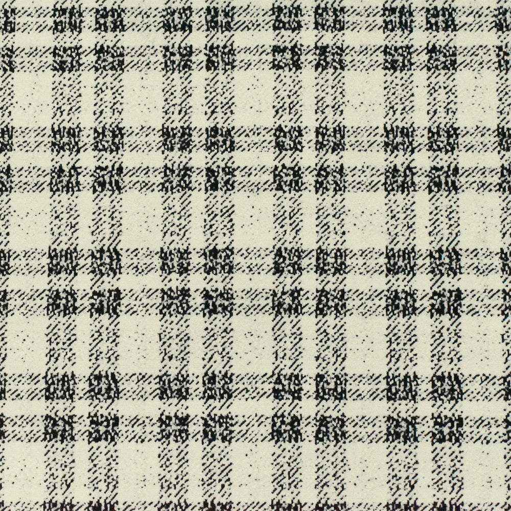 1 Yard Black and White Plaid Jacquard Stretch Nylon Spandex Fabric for Sportswear and Fashion Projects 47 Inches Width