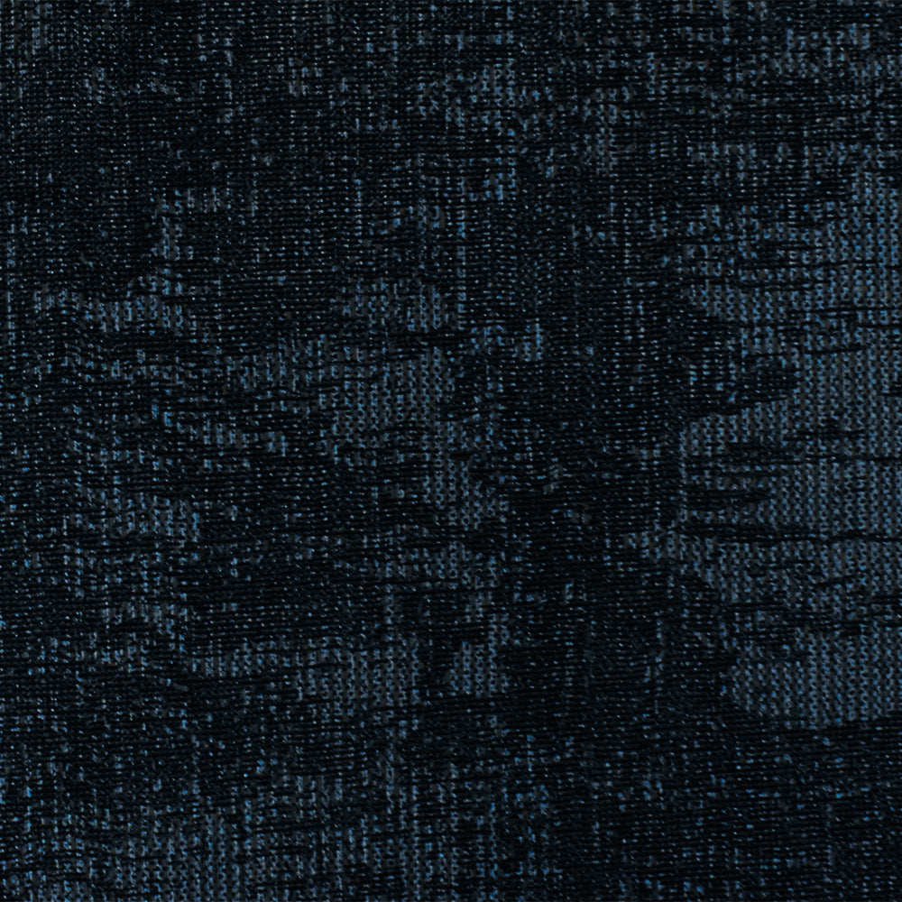 1 Yard Blue-Black Textured Print Stretch Knit Fabric for Activewear and Performance Apparel 58 Inches Width