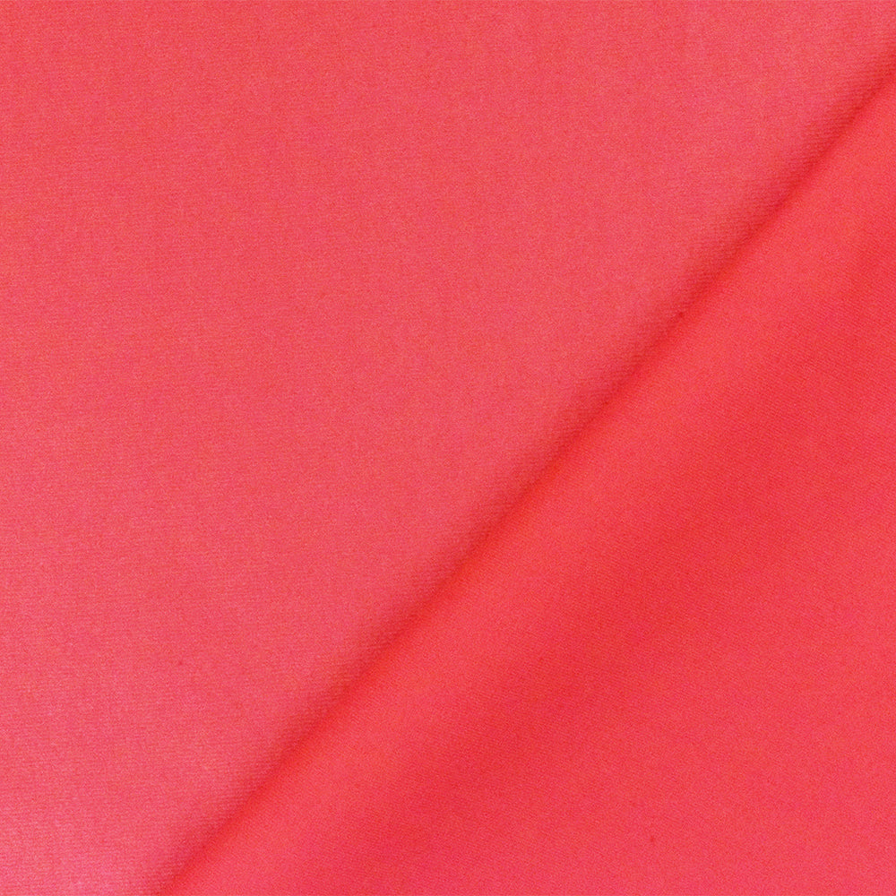 1 Yard Hot Coral Pink Stretch Tricot Fabric with Satin Sheen for Swimsuits, Dancewear, and Performance Outfits 58" Width