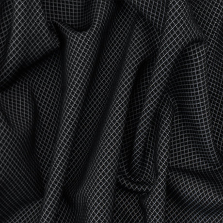 1 Yard Black and Gray Diamond Mesh Print Stretch Knit Fabric for Activewear 56 Inches Width