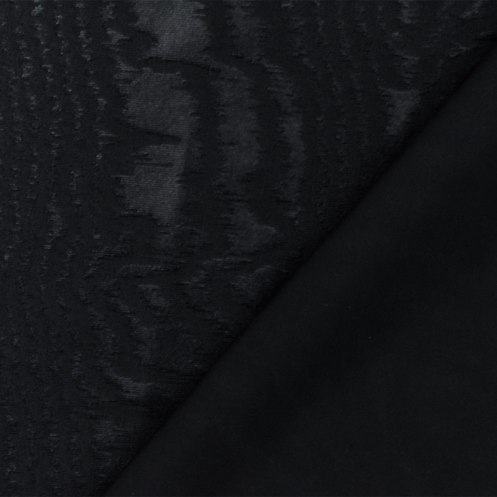 1 Yard Black Tiger Print Stretch Nylon Tricot Knit Fabric for Swimwear 56 Inches Width