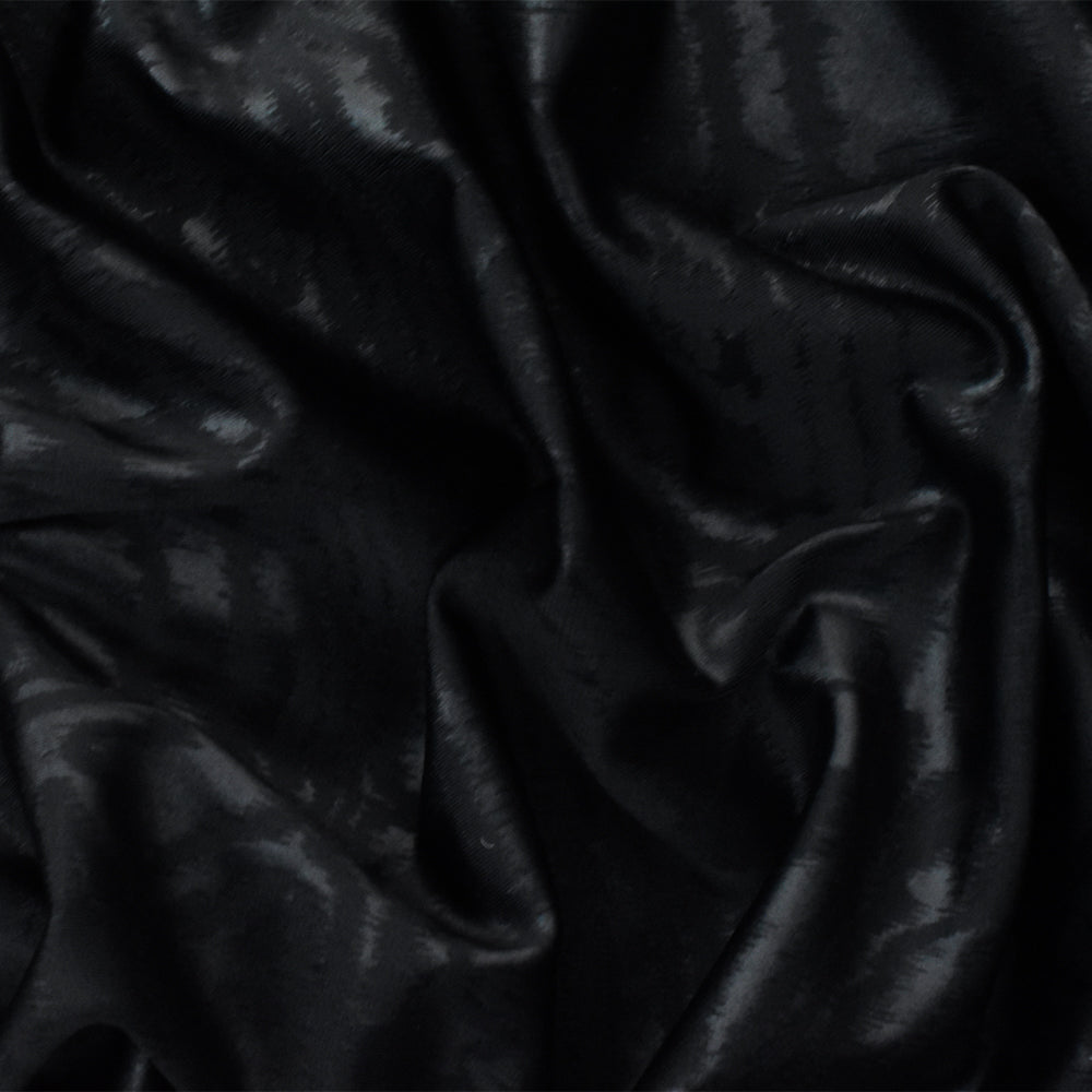 1 Yard Black Tiger Print Stretch Nylon Tricot Knit Fabric for Swimwear 56 Inches Width